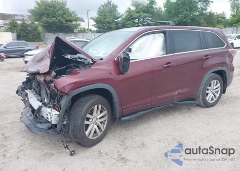 2015 Toyota Highlander Le V6 from USA, damaged, VIN 5TDBKRFH6FS145117